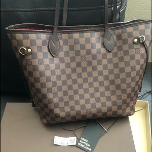 Louis Vuitton Neverfull MM Damier Ebene Tote